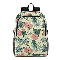 ALAZA Lowers Roses and Lilies Of The Valley Lightweight Weekender Bag Backpack Daypack