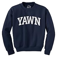 Crazy Dog T-Shirts Yawn Crewneck Sweatshirt Funny Silly Sleepy Tired Exhaustion Joke Long Sleeve Sweater