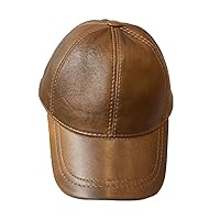 Lukkizara Genuine Leather Unisex Baseball Cap - 100% Lambskin Leather Adjustable Dad Hat