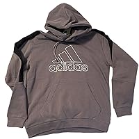 adidas Men's Future Icon Embroidered Badge of Sport Fleece Hoodie, Trace Grey, X-Large