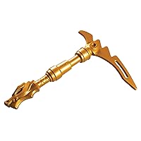 Lego Ninjago Scythe of Quakes Costume Accessory for Kids, Plastic Cartoon Inspired Toy Replica Weapon, 15.5 Inch Length Gold