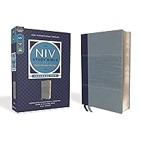 NIV Study Bible, Fully Revised Edition (Study Deeply. Believe Wholeheartedly.), Personal Size, Leathersoft, Navy/Blue, Red Letter, Comfort Print