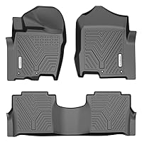 YITAMOTOR Floor Mats Compatible with 2017-2021 Nissan Titan, 2016-2021 Nissan Titan XD Crew Cab with 1st Row Bucket Seat, Custom Fit Floor Liners, 1st & 2nd Row All-Weather Protection, Black