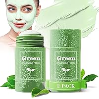 2 PCS Green Tea Clay Face Mask - Deep Cleanse Green Tea Moisturizing Mask Removes Blackheads & Purifying Oil Control, Black Head Remover for All Skin Types of Women