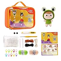 Crochet Kits for Beginners Adults Cute Dress Up Doll Crochet Starter Kit with Instructions and Video Tutorials Complete Knitting Kit Crochet Kits for Beginners Adults