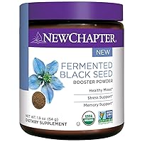 New Chapter Black Seed Oil - Fermented Black Seed Booster Powder for Healthy Mood + Stress Support + Memory Support - 40 Servings