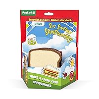 Cooking Bliss! Six Sneaky Sandwiches: Pretend Play Sandwich Kit & Sticker Storybook Fun, Make Mouthwatering Sandwiches with Various Ingredients, Cooking Playset & Birthday Gift for Kids
