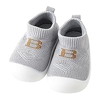 Infant Girls Boys Kids Leisure Shoes Letter Prints Mesh Soft Bottom Breathable Slip On Sport Shoes Socks Shoes