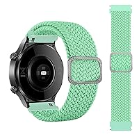 Nylon Smart Watch Band for 20mm 22mm Universal Braided Solo Loop Bracelet Watch4 40 44 Classic 46 42mm Strap (Color : Mint Green, Size : 20mm Universal)