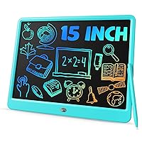 TEKFUN 15inch LCD Writing Tablet Teen Boy Girl Gifts Ideas, Easter Birthday Gifts for Kids, Drawing Board Educational Toys for 6 4 5 3 Year Old Boys, Homeschool and Office Message Memo Board (Blue)