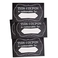 50 Coupon Cards, Coupons for Mom, Wife, Husband, Business, Business Blank Coupons Gift Certificates Vouchers.
