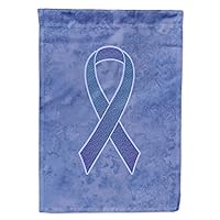 Caroline's Treasures AN1208CHF Periwinkle Blue Ribbon for Esophageal and Stomach Cancer Awareness Flag Canvas House Size, House Size, multicolor