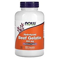 Supplements, Beef Gelatin 550 mg, Hydrolyzed, Nutritional Support, 200 Capsules