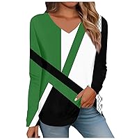 Gifts for Women,Long Sleeve Tops for Women V Neck Printed Fashion Summer Y2K Blouse Casual Loose Fit Oversized Tunic T Shirts Swimsuit Coverup for Women