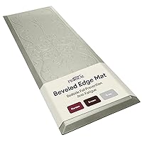 Beveled Edge Fall Mat for Elderly - Fall Prevention for Seniors - Bedside Safety Floor Mat - Elegantly Designed Grey Fall Pads for Elderly - 70