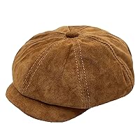 Sandy Ting Men's 8-Piece Newsboy Flat Cap Leather Gatsby Ivy Golf Cabbie Hat