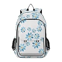 ALAZA Cute Blue Daisy Flower Laptop Backpack Purse for Women Men Travel Bag Casual Daypack with Compartment & Multiple Pockets