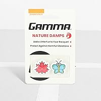 GAMMA Nature Tennis Dampeners - 2 Pack- Sunflower & Lady Bug, Maple Leaf & Butterfly, Cactus & Bee