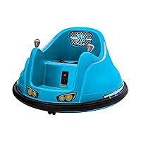 FunPark 6V Bumper Car for Toddlers, Kids, Electric Ride On Toys for Baby, Ages 1.5-4 Years, LED Lights, 360 Degree Spin, Supports up to 66 pounds (No Remote)