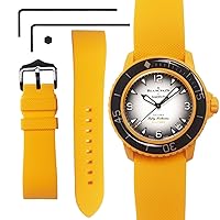 Ocdin 22mm Watch Strap Replacement for Blancpain X Swatch with Hex Key Quick Release Silicone Watch Strap Compatible with Bioceramic Scuba Fifty Fathoms