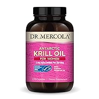 Krill Oil for Women, 90 Servings (270 Capsules), 2 mg Astaxanthin Per Serving, with Evening Primrose Oil, Dietary Supplement, Hormonal Support, Non-GMO, MSC Certified