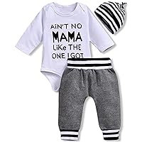 Aalizzwell Preemie Newborn Infant Baby Boys Clothes Bodysuit Romper Pants Hats Outfit Fall Winter Set
