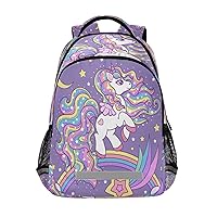 MNSRUU Kid Cartoon Backpack for Boys Girls Elementary School Bag Unicorn Bookbag