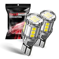 Torchbeam 921 912 LED Bulbs for Reverse Backup Lights, 6000K White CAN-BUS T15 906 904 916 W16W, Super Bright 360° Light Reversing Bulbs with 3030 LED Chips, Non-polarity