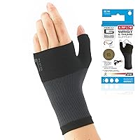 Wrist and Thumb Support for Arthritis, Joint Pain, Tendonitis, Sprain - Wrist Brace Wrist Compression Hand Support - M - Black