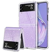 GUAGUA Compatible with Samsung Galaxy Z Flip 3 5G Case 6.7 Inch Crystal Clear TPU Cover Glitter Sparkle Bling Slim Shockproof Protective Phone Cases for Samsung Galaxy Z Flip 3 2021 Transparent
