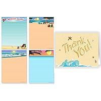 Stonehouse Collection Beach Thank You Note Cards and Beach Notepads -
