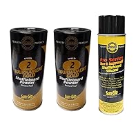 Sun-Glo 2 Cans #2 Tournament Gold Wax & 1 Can Silicone Spray