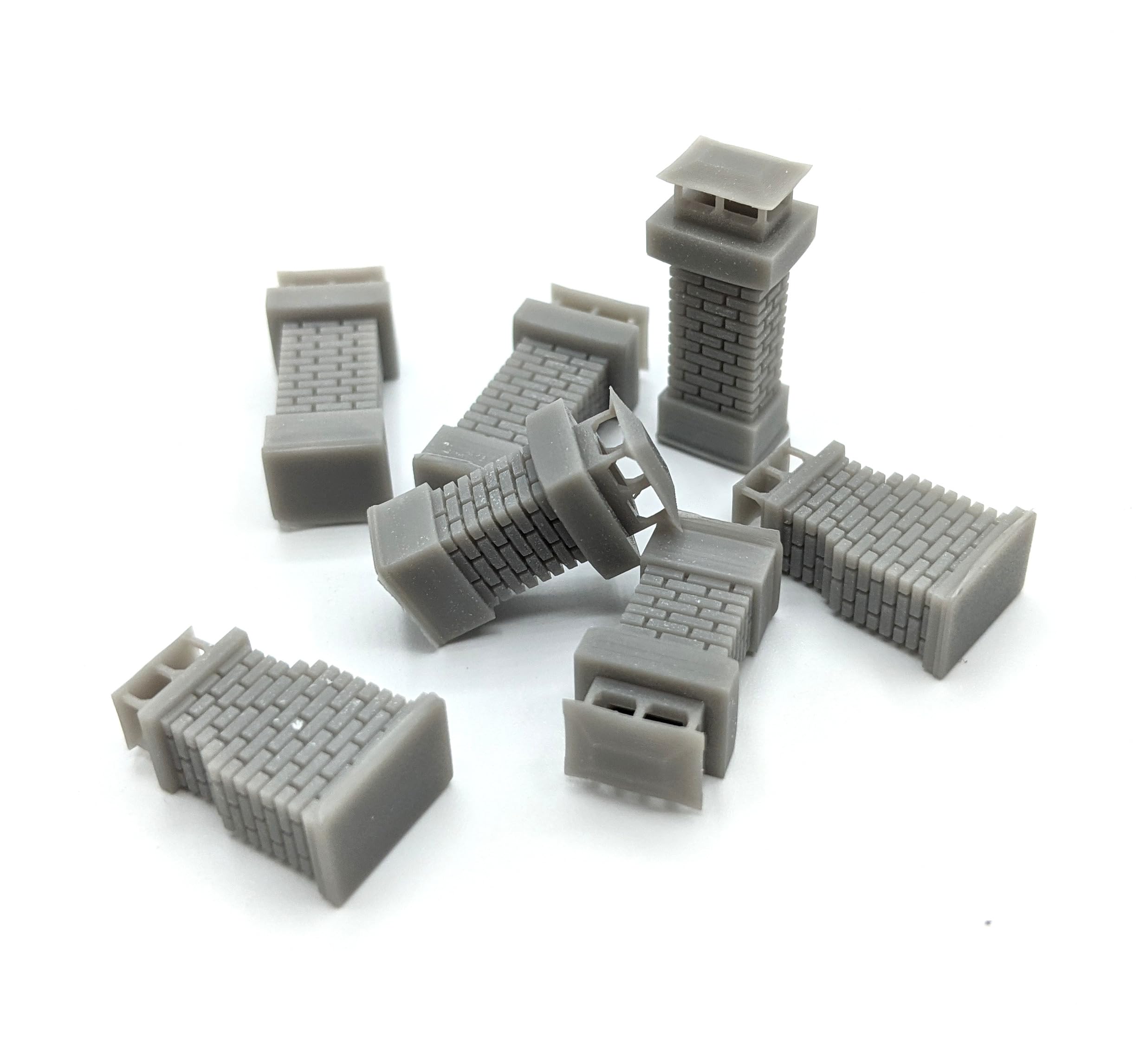 HO Scale Roof Details Air Conditioners Ductwork Roof Access Chimneys for Model Railroad Factory Buildings