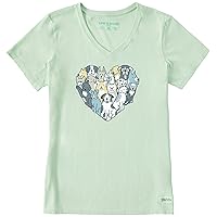 Life is Good - Womens Heart of Dogs T-Shirt
