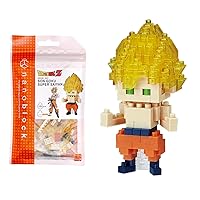 nanoblock - Dragon Ball Z - Son Goku Super Saiyan, Character Collection Series Building Kit