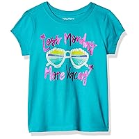 Girls' Short Sleeve T-Shirt with Fun Graphic Design, Cotton Tee with Tagless Interior