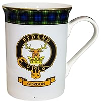 I LUV LTD China Coffee Mug Gordon Clan Crest Gold Rim Scottish Made