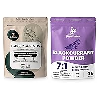 Bundle for Men's Health & Vitality: 5oz Fadogia Agrestis Extract Powder - Pure Nigerian Supplement + 5oz Black Currant Powder - Freeze-Dried Fruit for Tea, Juice, Smoothies, & More!