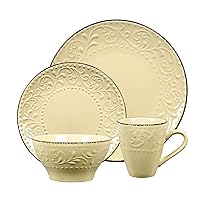 Lorren Home Trends LH529 Dinnerware Set for Entertaining, One Size, Yellow