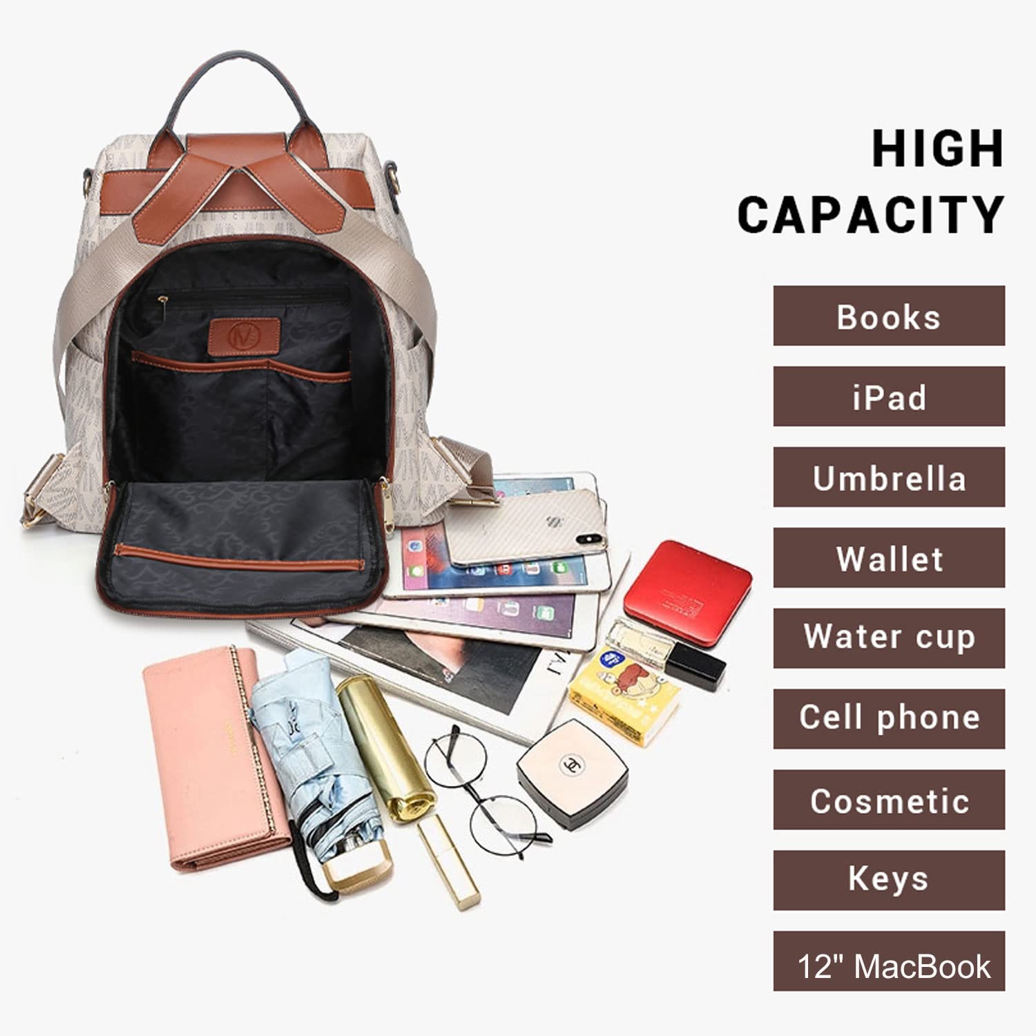 Mua MKP COLLECTION Women Fashion Backpack Purse Multi Pockets Anti-Theft  Rucksack Travel School Shoulder Bag Handbag Set 2pcs trên Amazon Mỹ chính  hãng 2023 | Fado