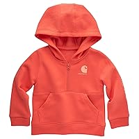 Carhartt Girls' Long-Sleeve Half-Zip Hooded Sweatshirt, Dubarry