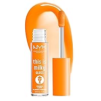 NYX PROFESSIONAL MAKEUP This Is Milky Gloss, Lip Gloss with 12 Hour Hydration, Vegan - Mango Lassi (Orange Cream)