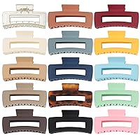 15 Pack Hair Claw Clips Big Hair Clips 4.1 Inch Rectangular Claw Clips for Women and Girls Non-slip Banana Jaw Clips