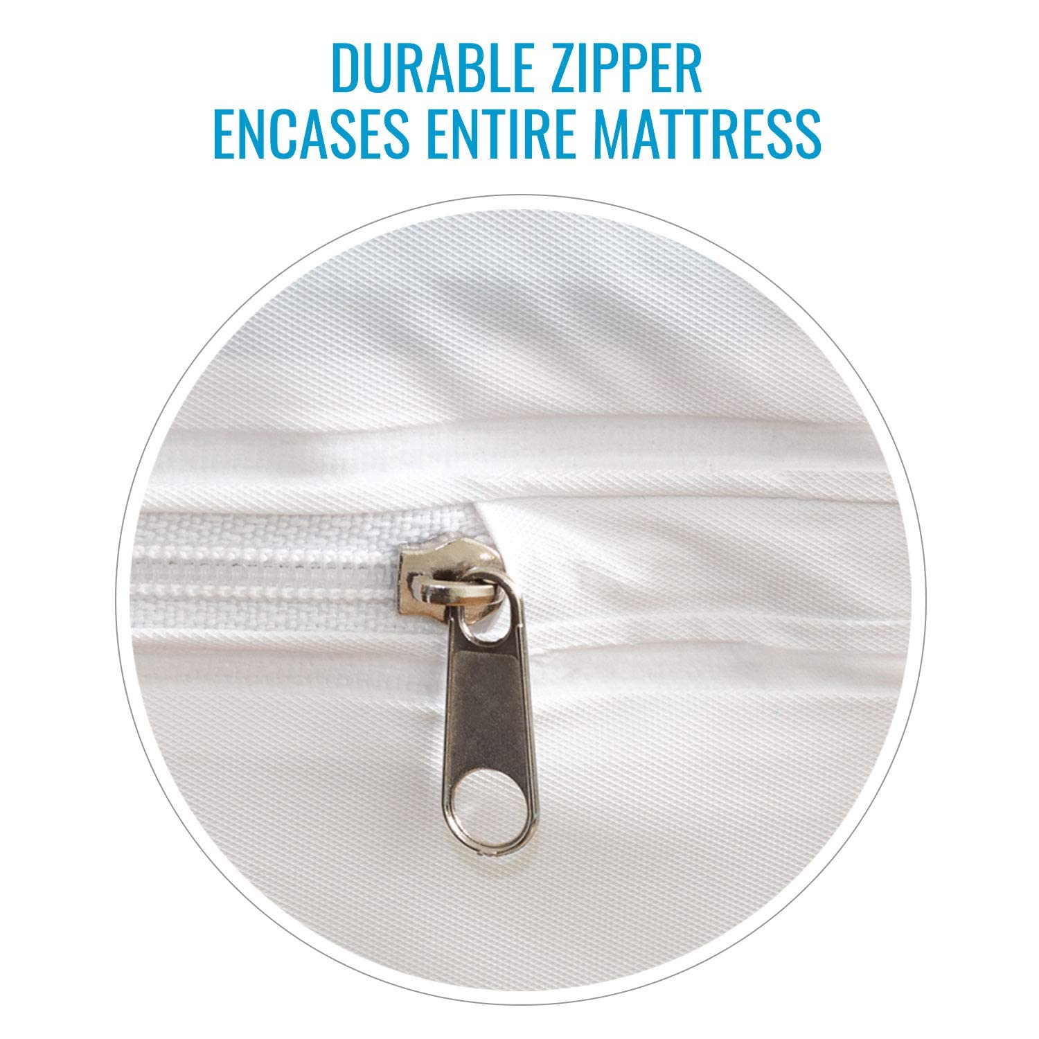 DMI Waterproof Mattress Protector and Mattress Cover, Encased Zippered Fit, Twin, Packaging may vary