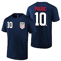 Icon Sports USMNT Men's Player T-Shirt | Offical Licensed U.S. Soccer Player Name and Number Cotton Tee