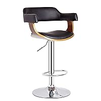 Bar Stool, Modern Adjustable Barstool with Full 360° Swivel Motion and Hydraulic Lift, Adjust Seat Height Range from 24