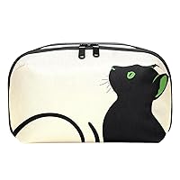 Cute Cat Animal Electronics Organizer, Cord Cable Storage Bag Waterproof for Home Travelling, Electronic Accessories Case for Charge Mouse USB SD Card Hard Drives, smb-001-1