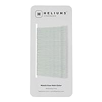 Heliums Bobby Pins - White - 2 Inch Wavy Hair Pins, Color Matched for Grey and Silver Hair, 48 Count
