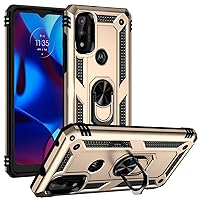 Phone Case Compatible with Motorola Moto G Play 2023 Case,Military Grade Shockproof Protective Case with [360° Rotatable Kickstand] [in-Vehicle Function] Heavy Duty Case Phone Cover (Color : Gold)