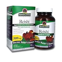 Nature's Answer Reishi Mushroom Mycelia Vegetarian Capsules, 90-Count | Immune Support | Promotes Cardiovascular Health | Liver Support
